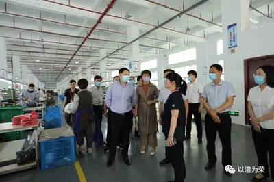 縣領(lǐng)導前往鴻運鞋業(yè)招商考察